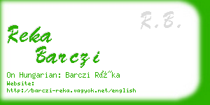 reka barczi business card